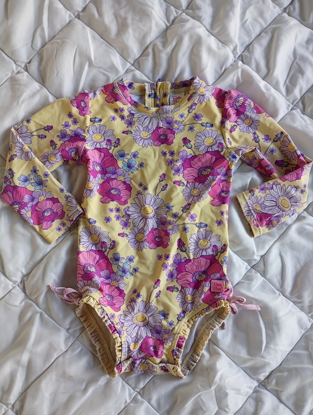Ruffle Butts 3T Baby Girls Rashguard Swimsuit
